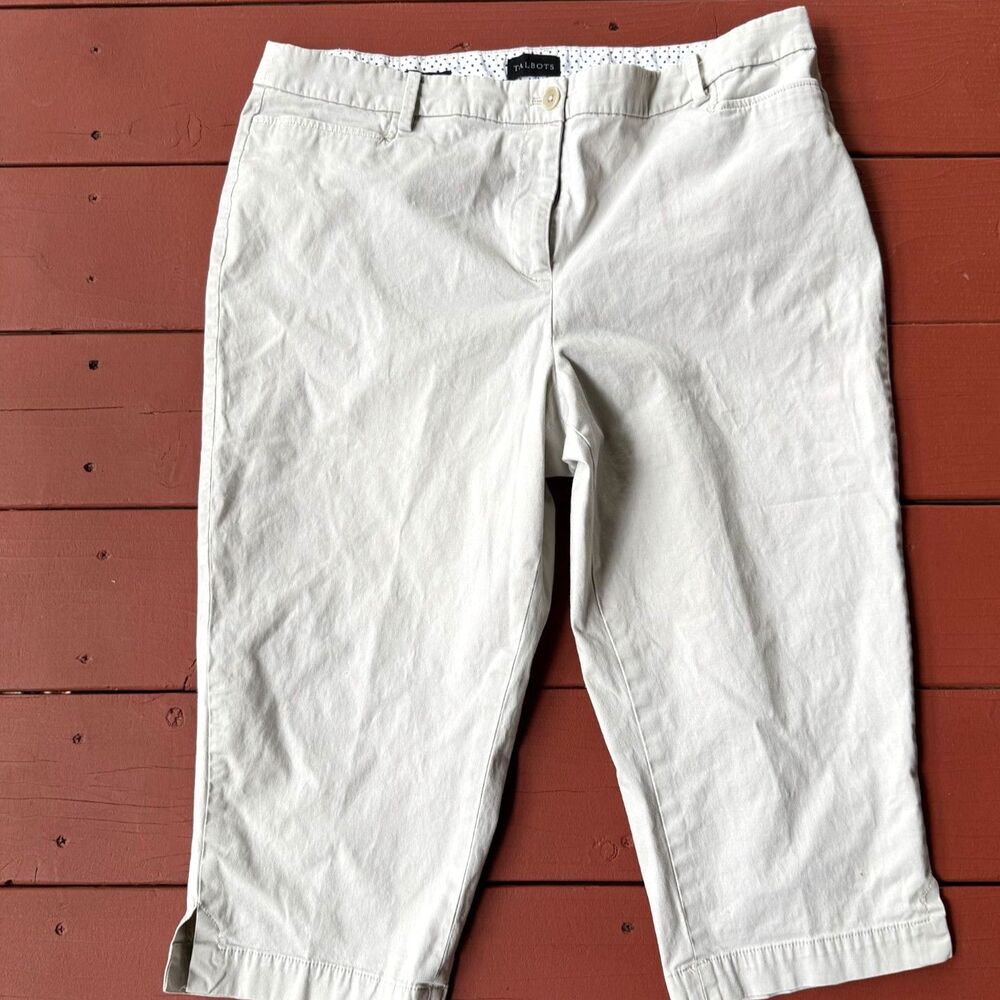 Talbots Capri Khakis Front Pockets Perfect Skimmers 16P